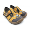 papuče 3F barefoot 3BE3/4 žltý bagr 28, Vnitřní délka topánky: 17,8 cm, Vnitřní šířka topánky: 7,4 cm