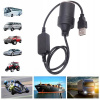 AUTO ADAPTÉR DO ZÁSUVKY ZAPAĽOVAČA CIGARIET, 5V USB NA 12V NAPÁJACÍ ADAPTÉR 1,2M