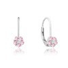 MINET JMAD0037PE00 - MINET Stříbrné náušnice KYTIČKY s růžovými zirkony