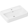 HANSGROHE Xanuia Q Compact závesné umývadlo s otvorom, s prepadom, 550 x 370 mm, biela, s povrchom SmartClean, 61120450