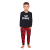 Doctor Nap Chlapčenské pyžamo s dlhým rukávom Royal Family Prince Dn-nightwear PDB.9749, Veľkosť 134-140, Farba čierna