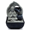 Nefertitis Izbová fontána Modliaci sa Budha sivý 18 cm NF29243 - cca 18 cm