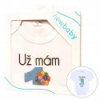 Body s potlačou New Baby Už mám 1 rok modré - darčekové balenie Modrá 80 (9-12m)