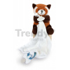 Plyšová panda na maznanie Red Panda Unicef Collection Doudou et Compagnie v darčekovom balení červená 12 cm od 0 mes DC3982