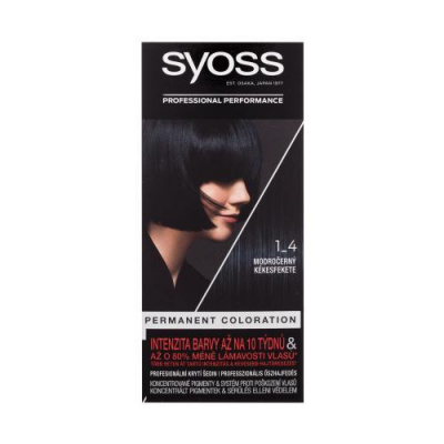 Syoss Permanent Coloration permanentná farba na vlasy 50 ml odtieň 1-4 blue black pre ženy