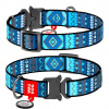 WAUDOG obojok nylonový Ethno Blue QR Fastex (37-58cm/2,5cm)