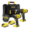 Stanley FatMax V20 Aku kombinovaná sada 18V, 2 x 2.0Ah SFMCK465D2T