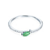 Zásnubný prsteň SAVICKI: biele zlato, smaragd - SAVMAYP1000101594