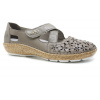 RIEKER 44856-64 beige, dámské baleriny vel.42