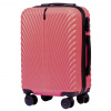 WINGS Ružový kabínový kufor 55x40x20 swan sn120 swan, walizka kabinowa abs+ s wings, dirty pink s