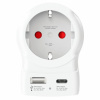Cestovný adaptér (redukcia) s USB A+C 20W Skross do Spojených štátov (USA) typ B - biely