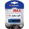 Verbatim USB flash disk, USB 3.0, 64GB, V3 MAX, Store N Go, modrý, USB A, s výsuvným konektorom 49807
