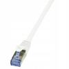 Patchcord Logilink S/FTP 6a RJ45 / RJ45 7,5 m biely
