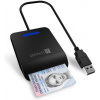 Connect IT USB čítačka občianskych preukazov a čipových kariet, čierna CFF-3050-BK