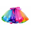 2 kusy dievča tutu trblietavý baletný baletný sukňa (1x cosplayová dúhová stuha sukňa)