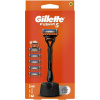 Gillette Fusion strojček + 5ks náhradná hlavica + stojan