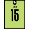 Superfutbal Maketa dresu Česko, zelená Rozmer: A4, Meno a číslo: Souček 15