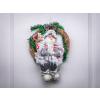 Dekorácia MagicHome Vianoce, Santa sediaci vo venci, veniec, 30 cm