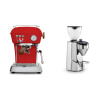 Ascaso Dream PID, Love Red + Rocket Espresso SUPER FAUSTO, chrome