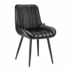 VEVOR Jedálenská stolička 4ks Čalúnená látková stolička Kaviarenská Čierna