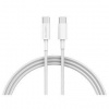 Kábel GoGEN USB-C / USB-C, 1m, opletený (USBCC100MM04) biely