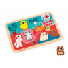 Drevené vkladacie puzzle pre najmenších Domáci miláčikovia Pets Chunky Puzzle Janod 7 dielov od 18 mes