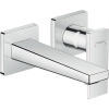 HANSGROHE Metropol 2-otvorová páková umývadlová batéria pod omietku, pre nástennú montáž, s rozetami, plná páka, výtok 165 mm, chróm, 32525000