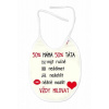 Nepremokavý podbradník, 24 x 27 cm - Vždy milovat, Baby Nellys - smotanový Baby Nellys 8596309398358