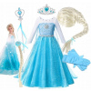 Kostým Elsa šaty kostým 98-104 veľkosť S 4-5 rokov parochňa doplnky