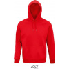 SOL´S STELLAR / Unisex bio raglánová mikina s kapucňou - red XXXL