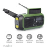 Nedis RDDBCR2000GN - Núdzové Rádio | DAB+ / FM | Napájanie z batérie/Napájanie z USB/Ručná kľuka / Solárne napájanie | Budík