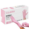 Clara CLARA Nitrilové rukavice bezpudrové, ružové, veľ. S, 100 ks