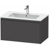 DURAVIT Ketho 2 závesná skrinka pod umývadlo, 1 zásuvka, 810 x 480 x 440 mm, grafit super matná, K25063080800000