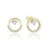 MINET JMAS0276GE00 - MINET Luxusní pozlacené stříbrné náušnice s bílými zirkony