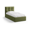 Zelená čalúnená jednolôžková posteľ s úložným priestorom s roštom 90x200 cm Phaedra – Micadoni