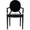 Kartell 2852_e6 Stolička Lou Lou Ghost nepriehľadná lesklá čierna