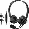GENIUS headset HS-235U/ USB-C/ USB/ Copilot/ dĺžka kábla 2,4 m