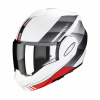 Moto prilba SCORPION EXO-TECH EVO GENRE matná bielo/strieborno/červená - Veľkosť L