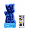 Nočná lampa do detskej izby - Pes Patrol Paw Chase Night Lamp 3D LED + pilot (Pes Patrol Paw Chase Night Lamp 3D LED + pilot)