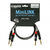 Klotz KT-JJ300 (Prepojovací audio kábel, 2x Jack 6,3 - 2x Jack 6,3, 3 m)