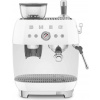 SMEG EGF03WHEU Kompakt Siebträgermachine Biela Dampffunktion