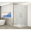 Gelco TRINITY GOLD MATT obdĺžniková sprchová zástena 900x800mm, rohový vstup, matné sklo GT2280-90M-G