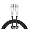 Baseus CATJK-C01 Cafule Kovový datový USB Typ C - USB Typ C 100 W (20 V / 5 A), 1m, černý
