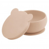 MINIKOIOI Miska silikónová s prísavkou Bubble Beige
