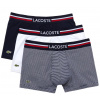 Pánske boxerky Lacoste Iconic Boxer Briefs With Multicolor Waistband 3P - navy blue/white - Viacfarebný (S)