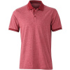 James & Nicholson | JN 706, Pánske polo, červená wine melange - červená wine, M