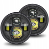 2KS 4 PALCOVÁ LED LAMPA PREDNÝ REFLEKTOR RETRO MOTOCYKLOVÁ HOMOLOGÁCIA