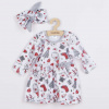 Dojčenské bavlnené šatôčky s čelenkou New Baby Christmas Podľa obrázku 62 (3-6m)