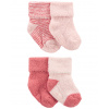 CARTERS CARTER'S Ponožky Stripes Pink dievča LBB 4ks 0-3m