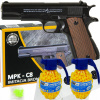 KOVOVÁ PIŠTOĽ COLT M1911 NA GULIČKY REPLIKA ASG S BLOKÁDOU + 2x GRANÁTY